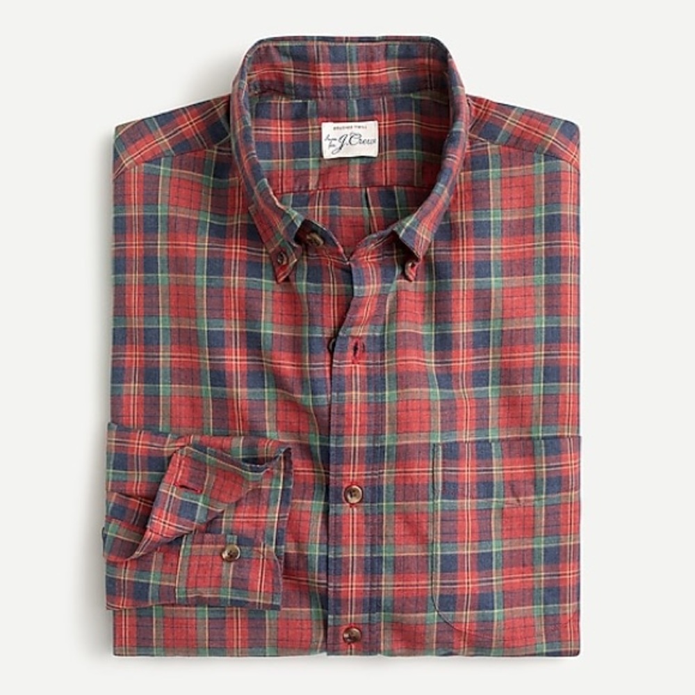 J. Crew Slim brushed twill shirt in plaid